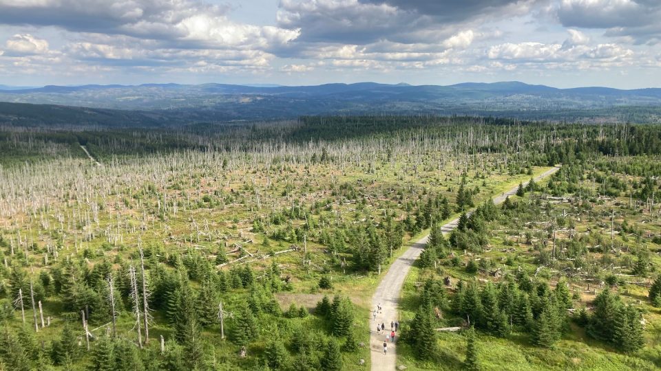 Z rozhledny na Poledníku je Šumava jako na dlani