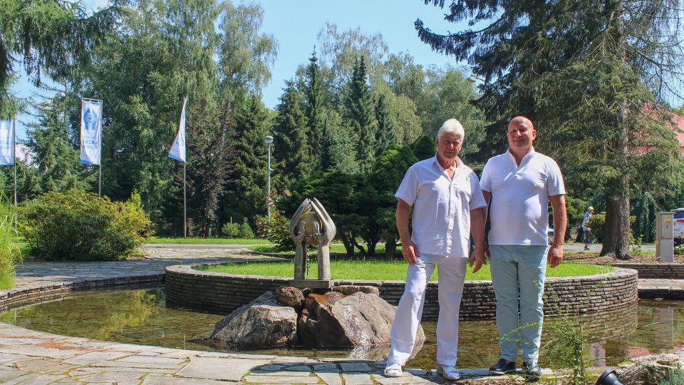 Lékař Miroslav Musílek a ředitel lázní Bludov Václav Dvořák