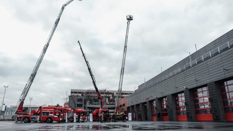 Otevření nové hasičské stanice v Holešovicích