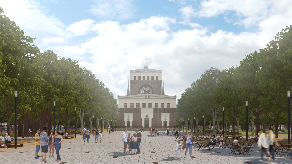 Vizualizace náměstí Jiřího z Poděbrad