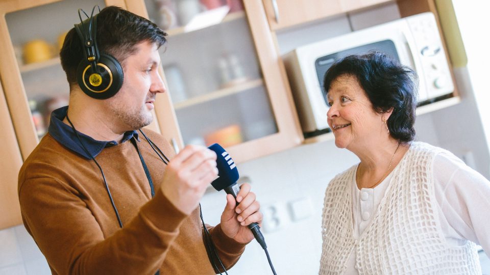 Patrik Rozehnal a Ludmila Škardová při rozhovoru