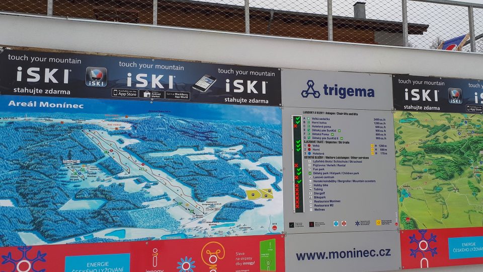 Mapy Ski Areálu Monínec