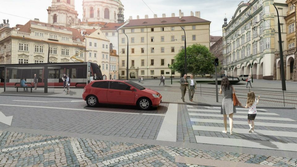 Vizualizace nové podoby Malostranského náměstí