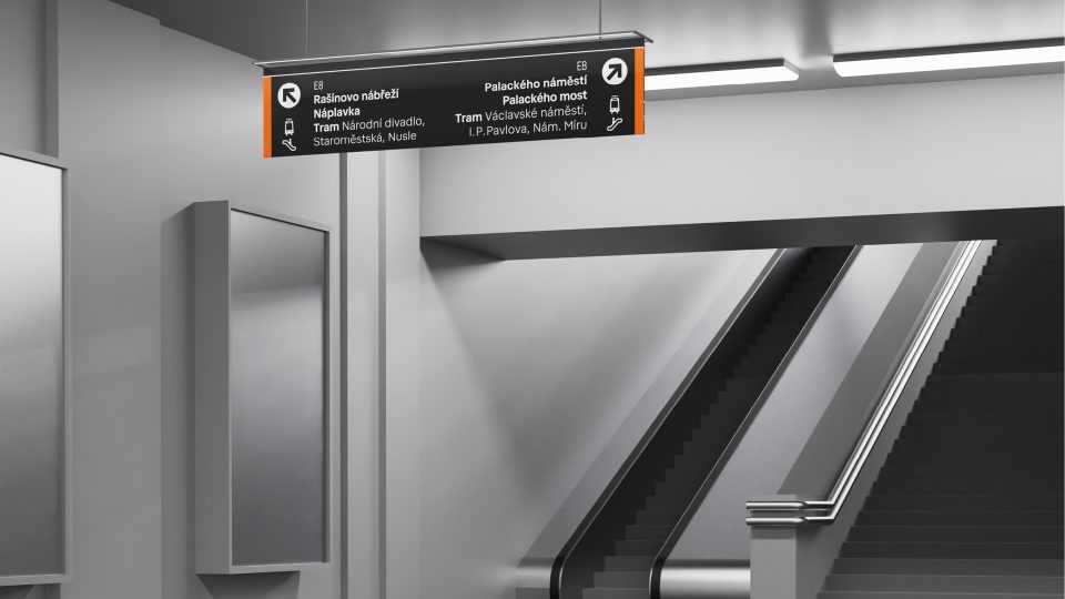Nový návrh cedulí pro lepší orientaci v metru