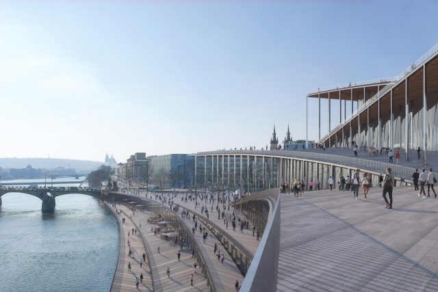 Vizualizace nové budovy Vltavské filharmonie od týmu Bjarke Ingels Group | foto: IPR Praha