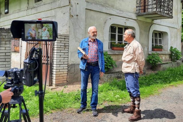 První natáčecí den dokumentárního cyklu Stopy Járy Cimrmana | foto: Tomáš Maleček,  Český rozhlas